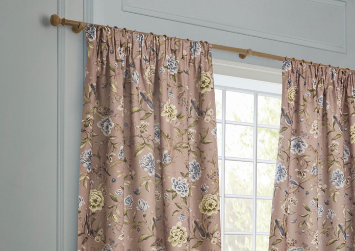 Porcelain Garden Pencil Pleat, Blush - Ready Made Curtains - Image 9